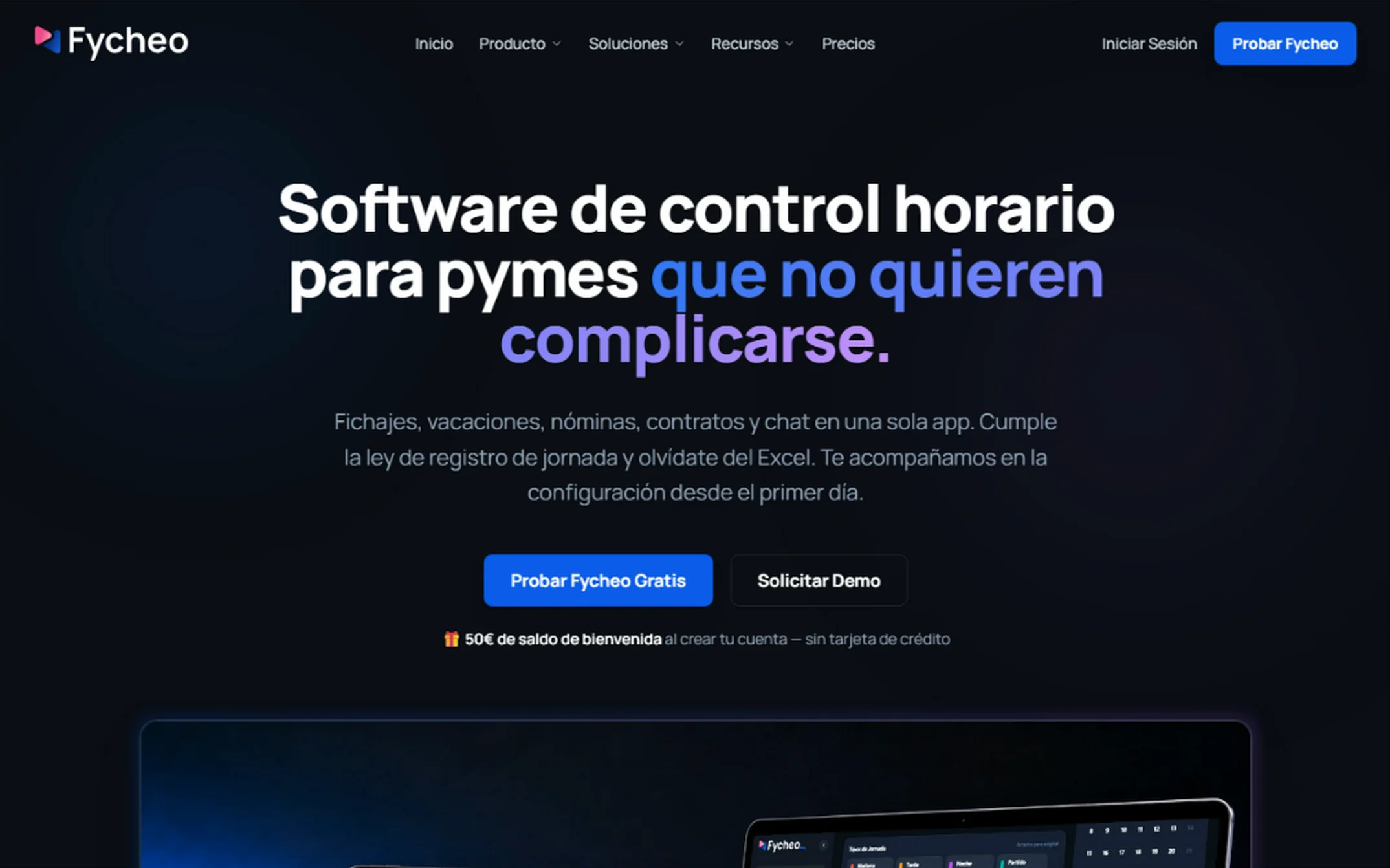 Fycheo Web - Portal principal de administración