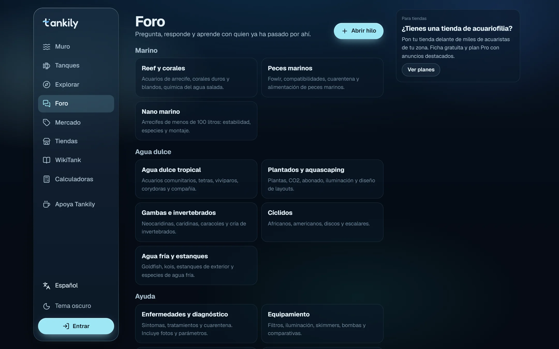 Tankily - foro por categorías